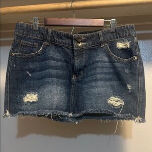 Mossimo Supply Co Blue Gray Mini Skirt Casual